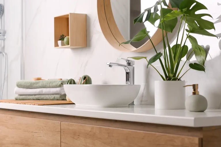 bathroom vanity with sink bowl